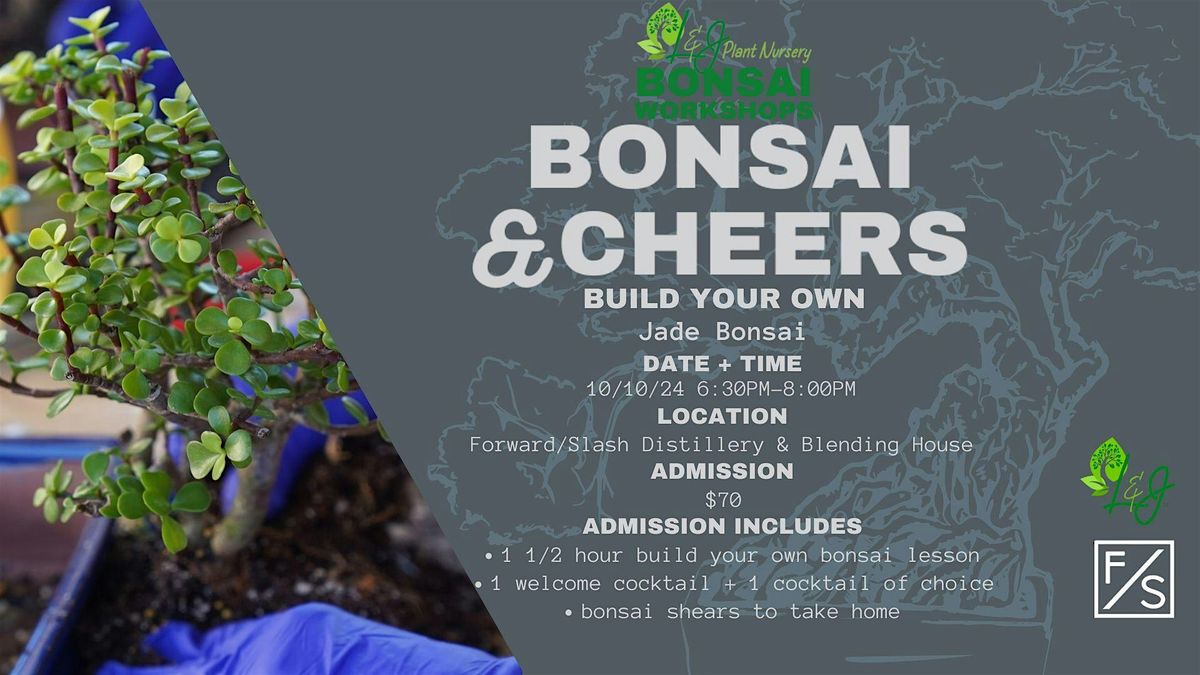 Bonsai & Cheers - L&J Plant Nursery - Forward\/Slash - Jade Bonsai Edition