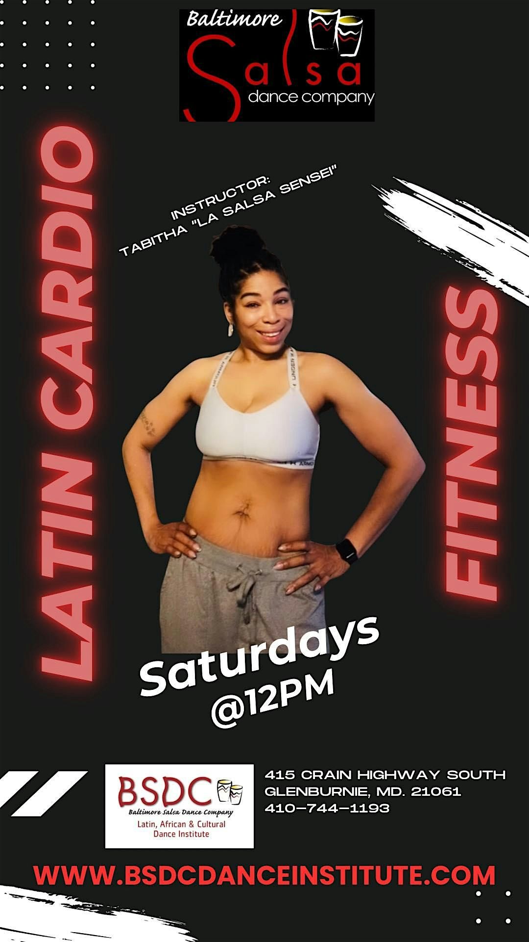 Latin Cardio Fitness Classes! Get Fit with Salsa, Merengue & Bachata! Saturdays @12pm!