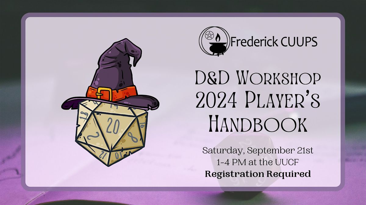 D&D Workshop: 2024 Player's Handbook