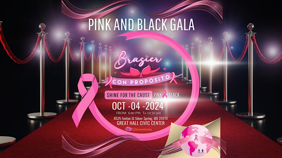 PINK AND BLACK GALA BRASIER CON PROPOSITO
