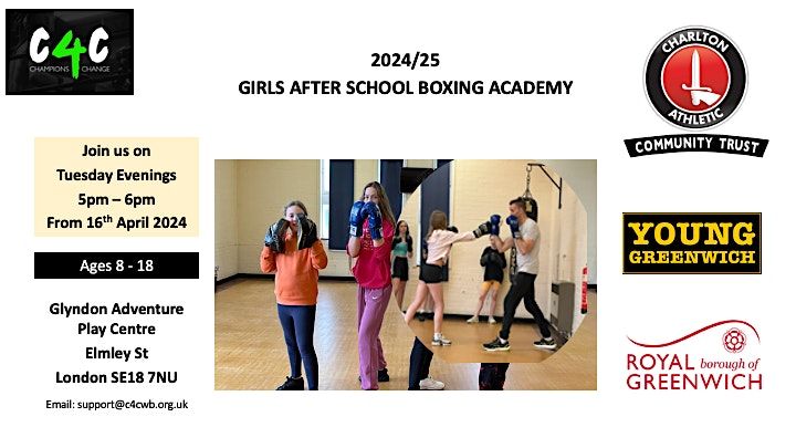 FREE - 2024\/25 Girls After School Boxing Academy