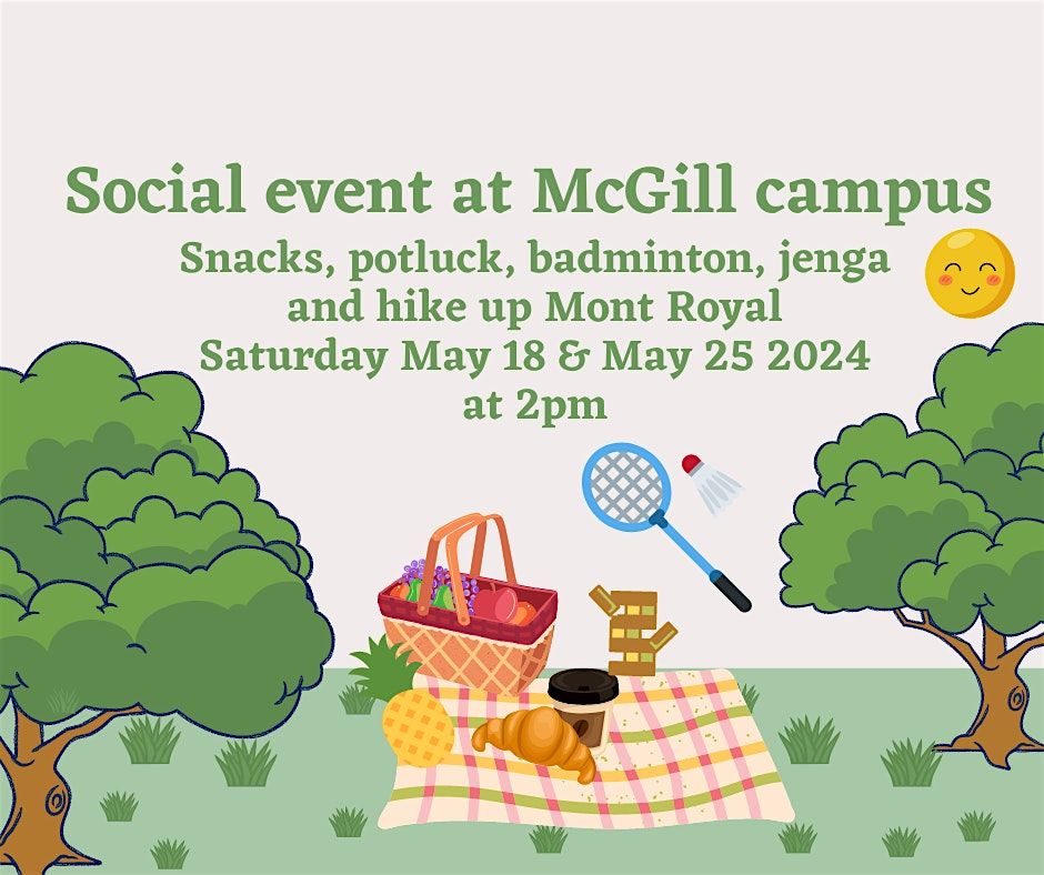 Social event at McGill campus - \u00c9v\u00e9nement social au McGill