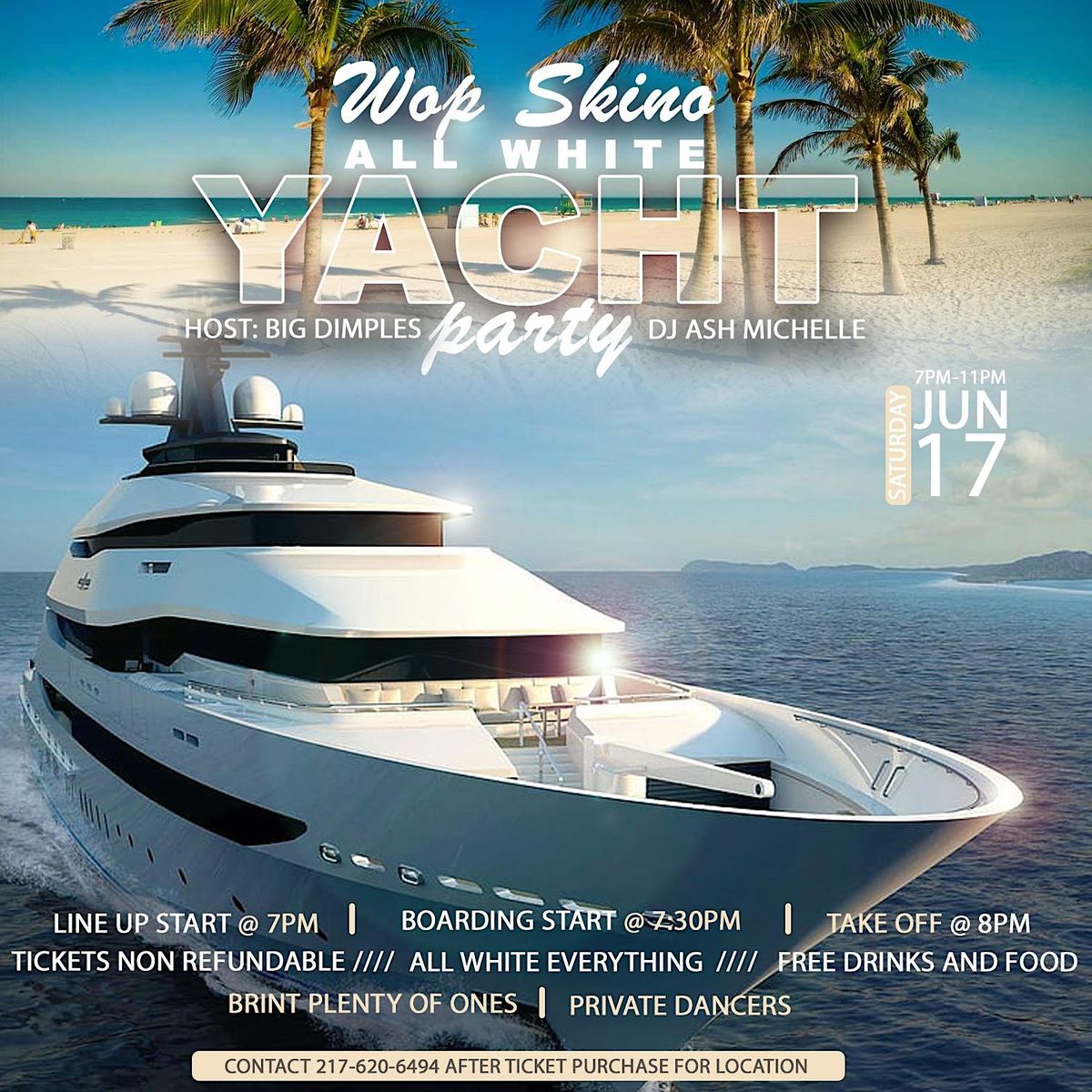 Wop Skino All White Yacht Party