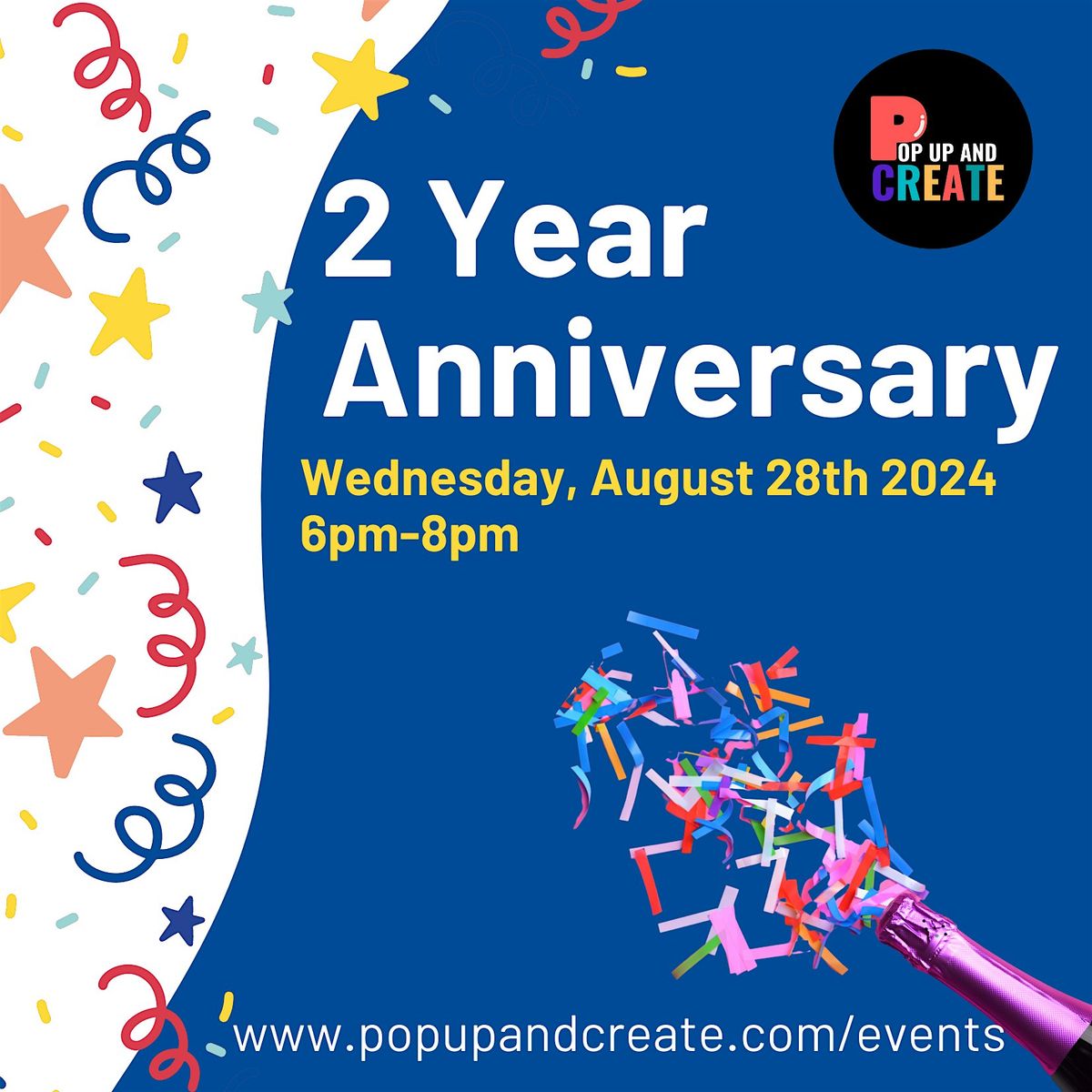 Pop Up And Create 2 Year Anniversary
