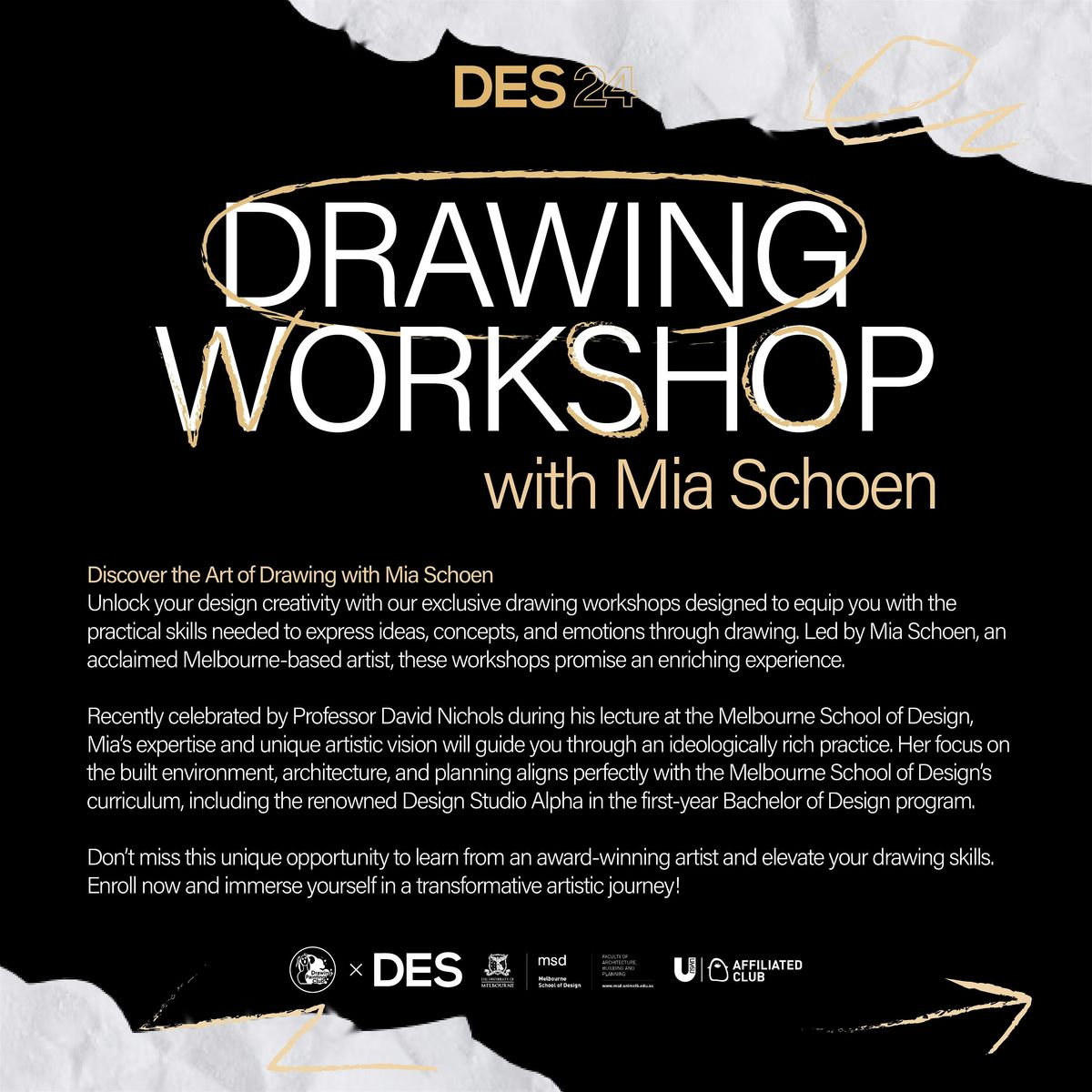 DES Drawing Workshops with Mia Schoen