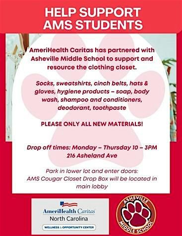 AMS COUGAR CLOSET DONATION DROP at AmeriHealth Caritas