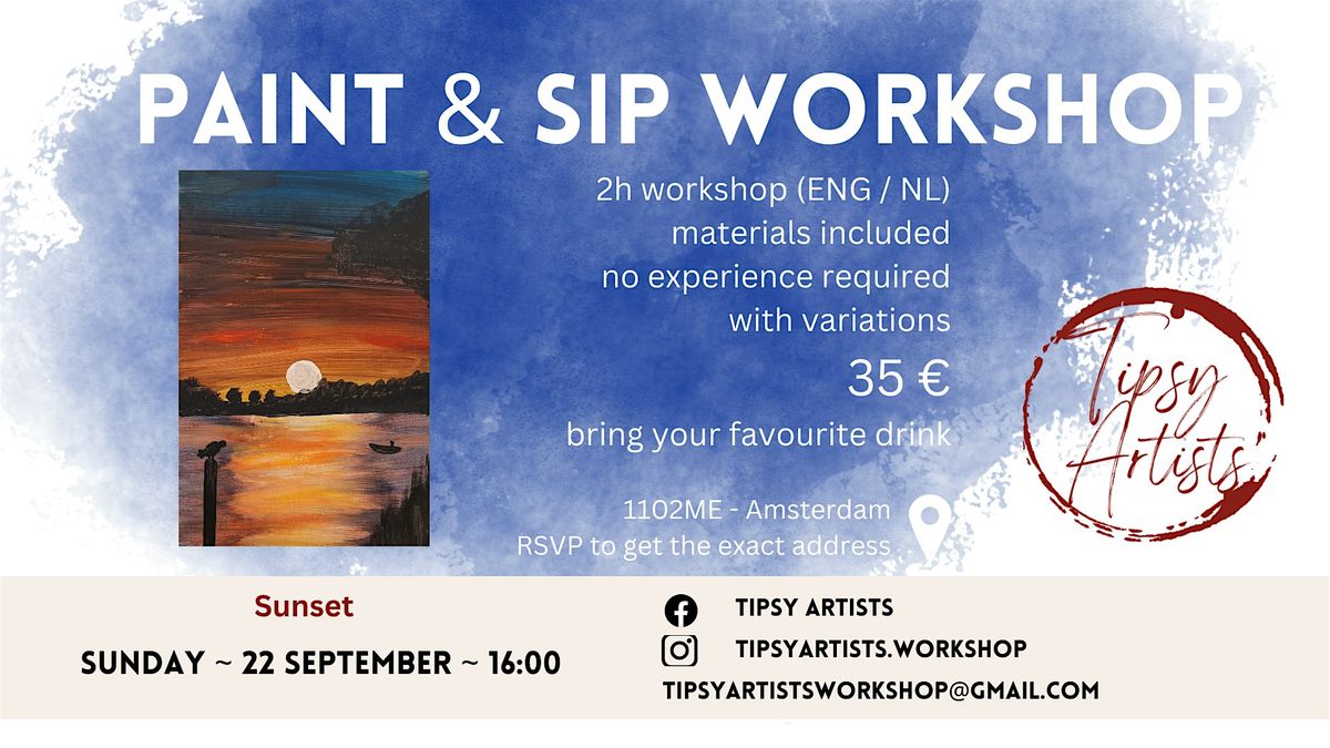 Paint & Sip Workshop - Sunset (Learn how to paint!)