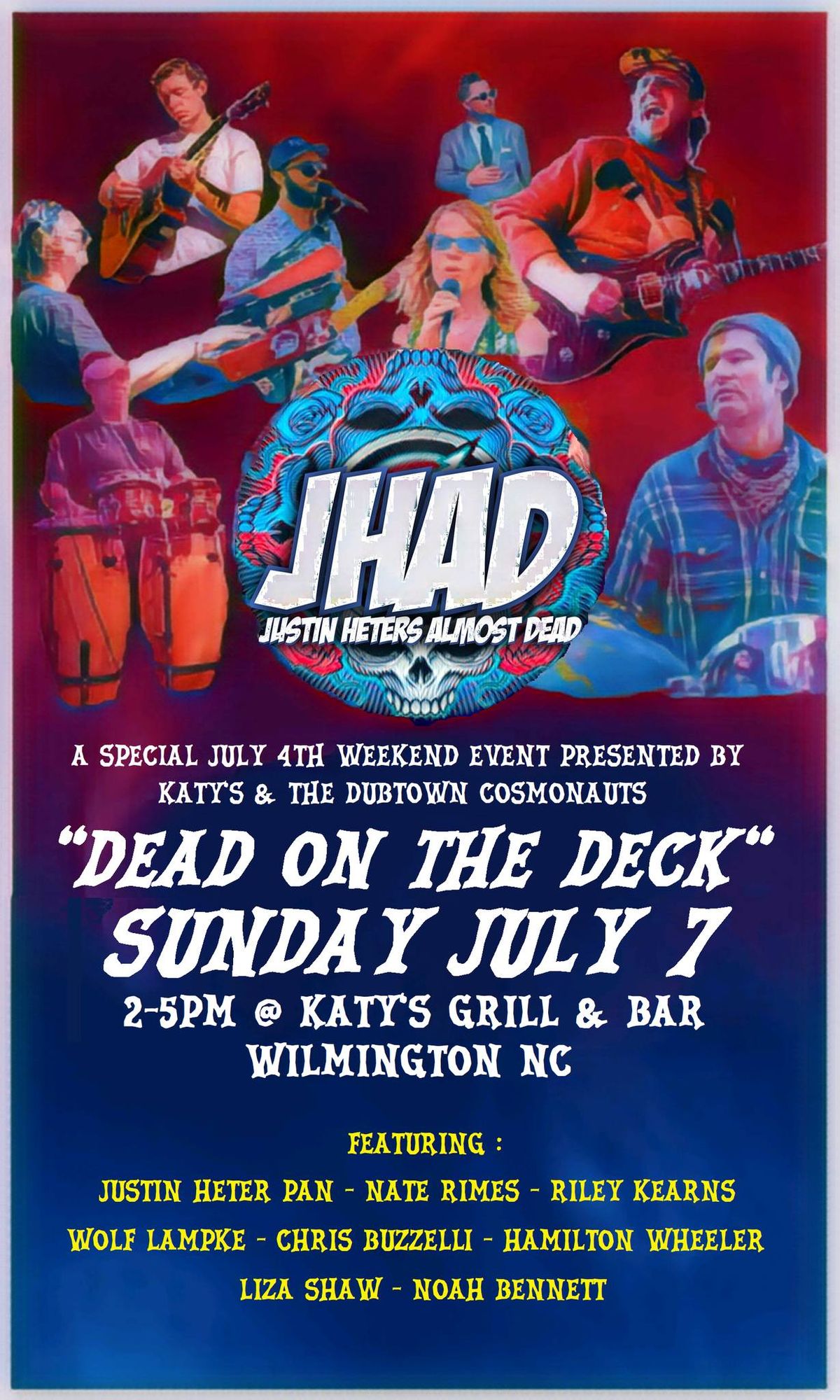 JHAD (Justin Heter's Almost Dead) play "Dead on the Deck" at Katy's Grill & Bar