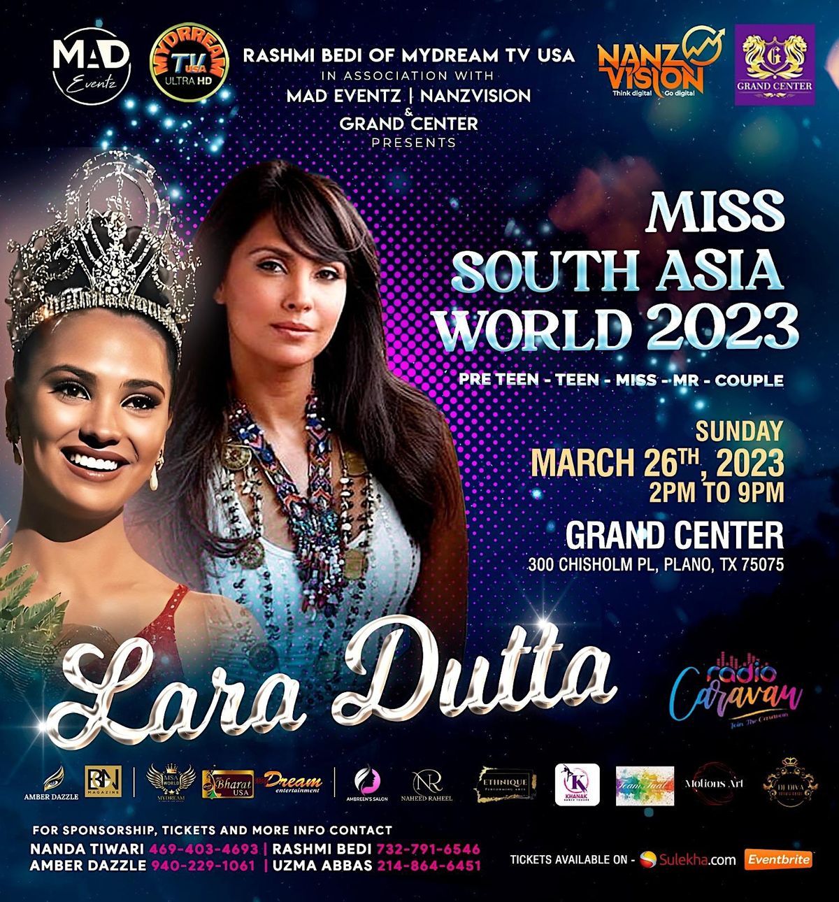Miss South Asia World 2023, Grand Center, Plano, 26 March 2023