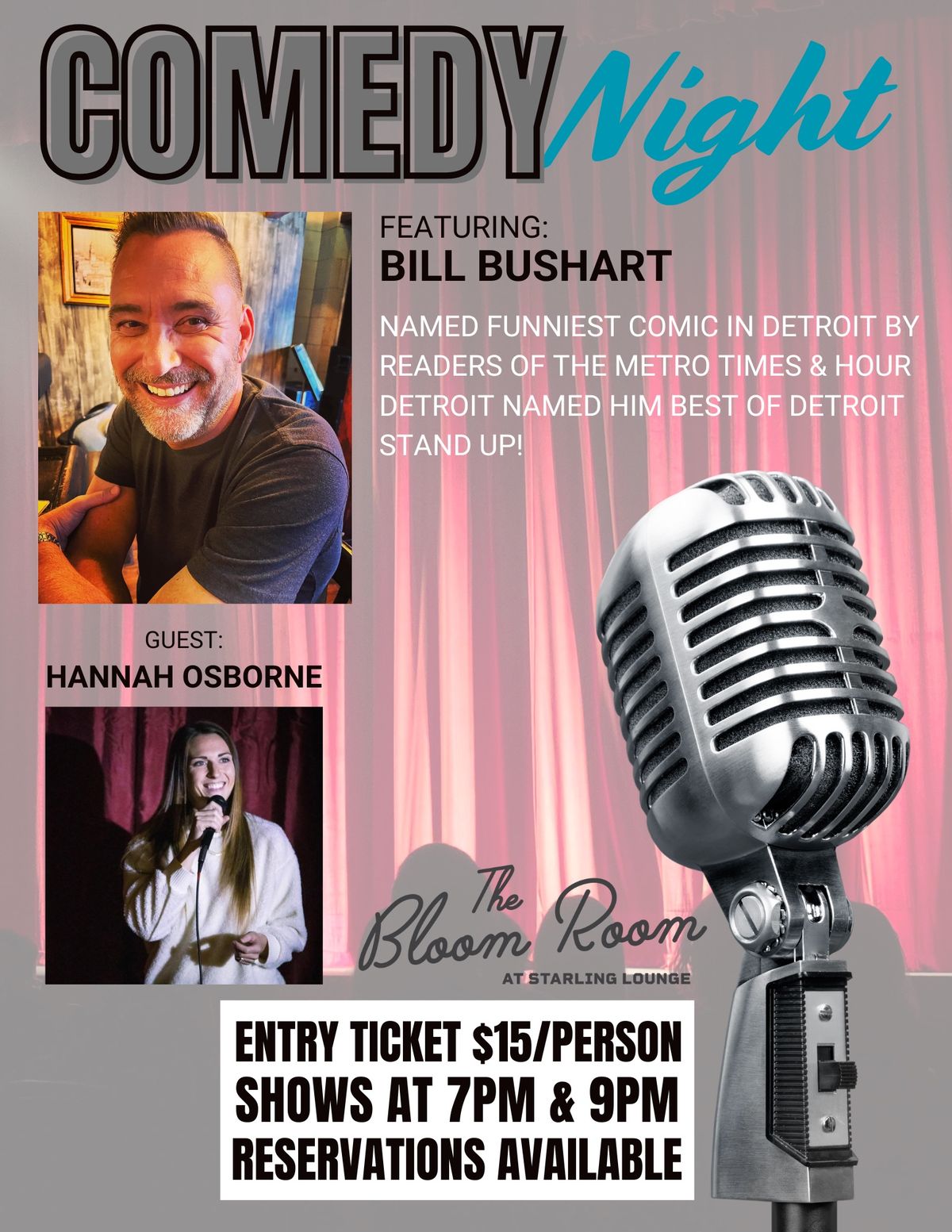 COMEDY NIGHT: Bill Bushart, Feat. Hannah Osborne