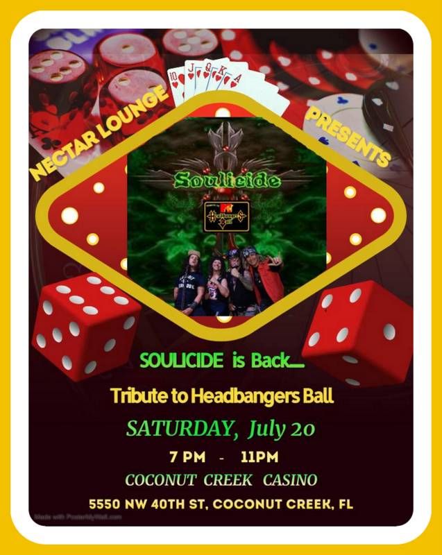 July 20 th SOULICIDE Returns to the Nectar Lounge - CCC