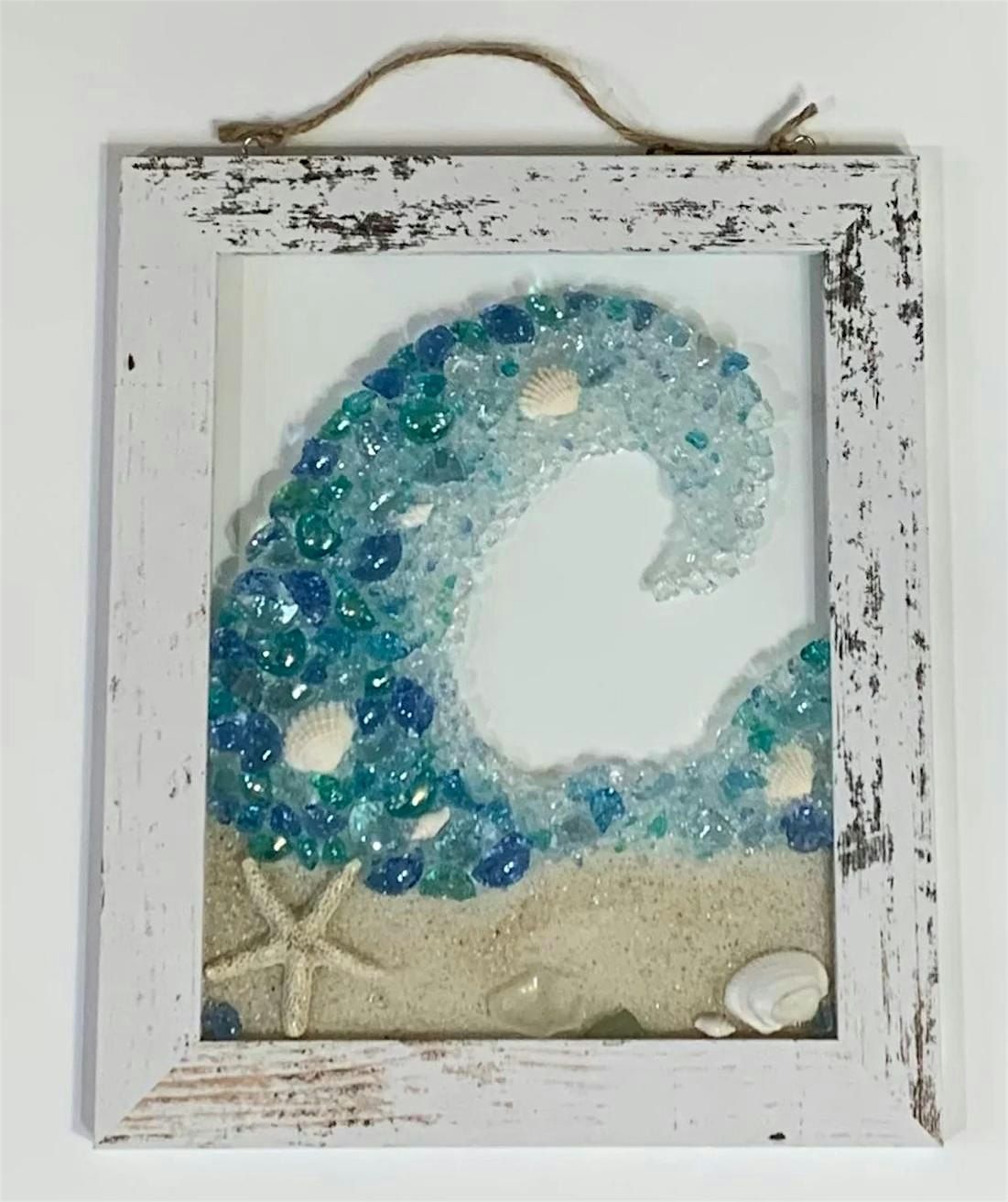 Beachy Resin Art in Glass Frame  Workshop