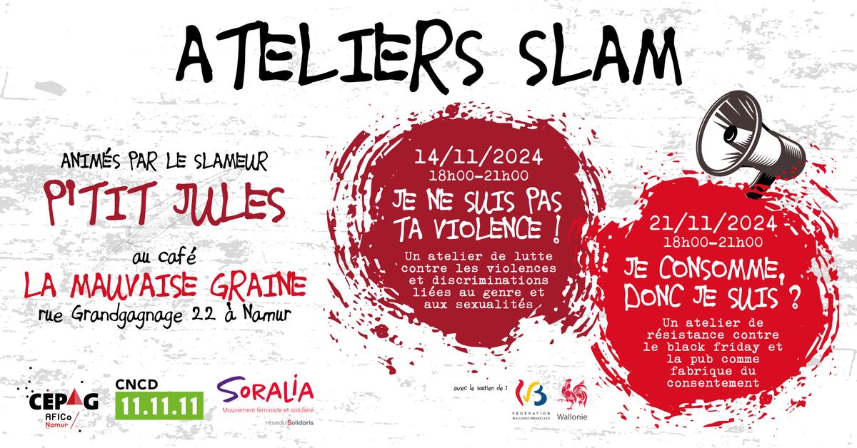 \ud83d\udca5 ATELIERS SLAM avec P'tit Jules