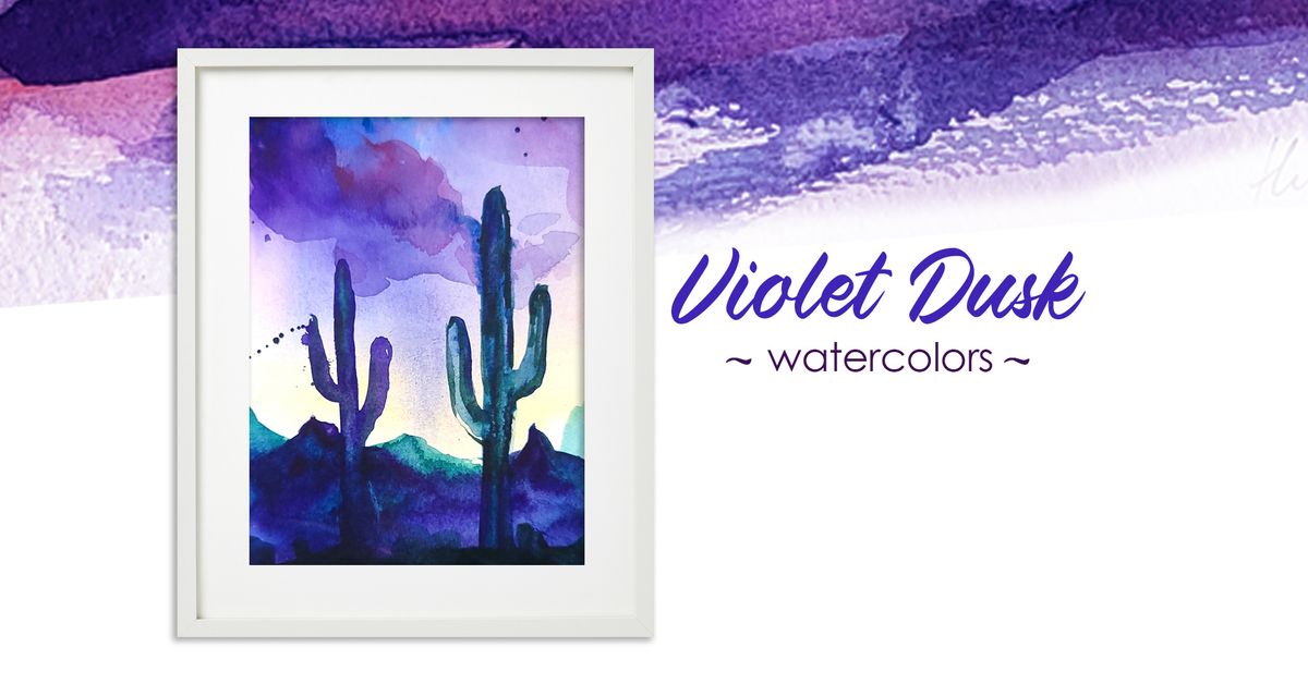 Violet Dusk ~ Watercolors ~