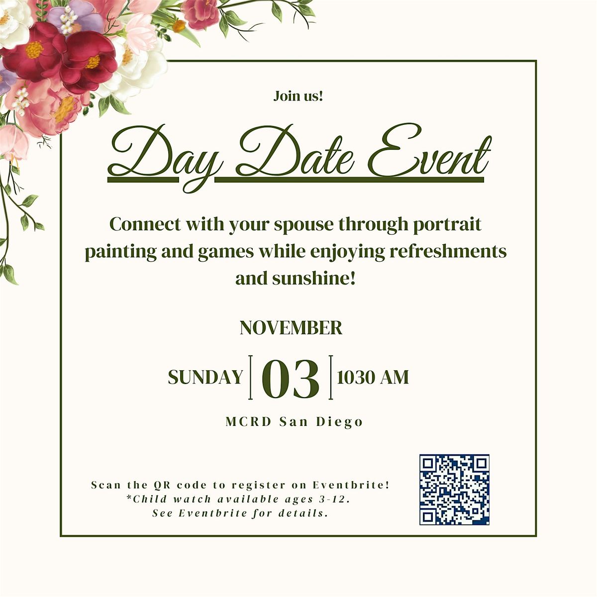 MCRD DAY DATE EVENT