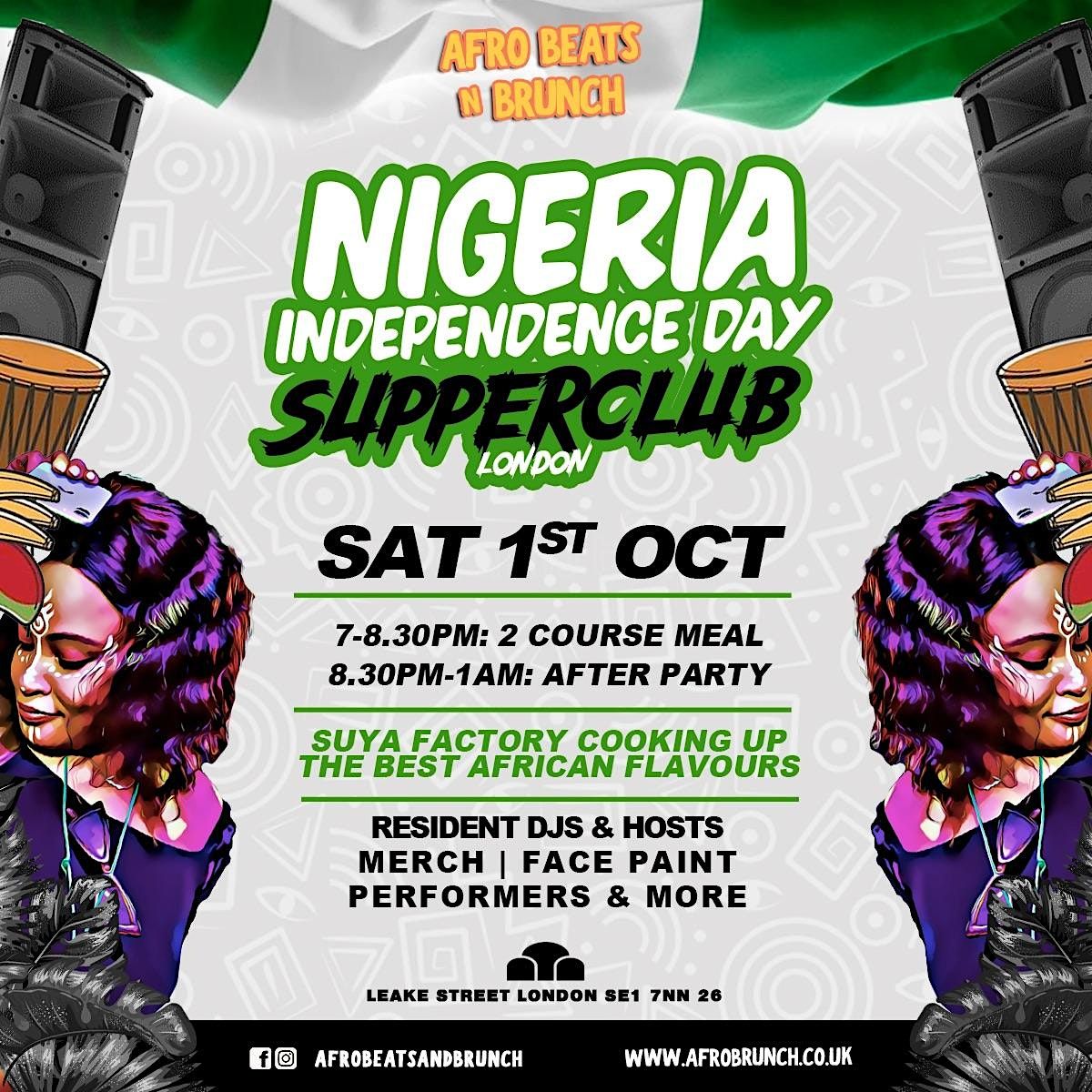 Afrobeats n Brunch - Nigeria Independence SUPPERCLUB