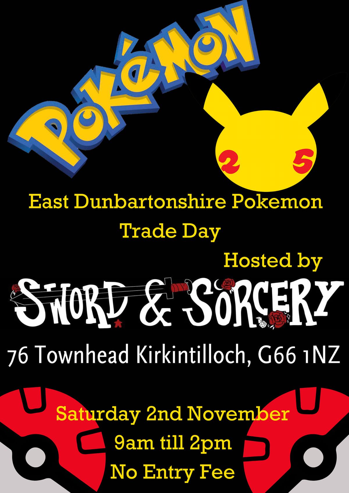 East Dunbartonshire Pok\u00e9mon Trade Day at Sword & Sorcery