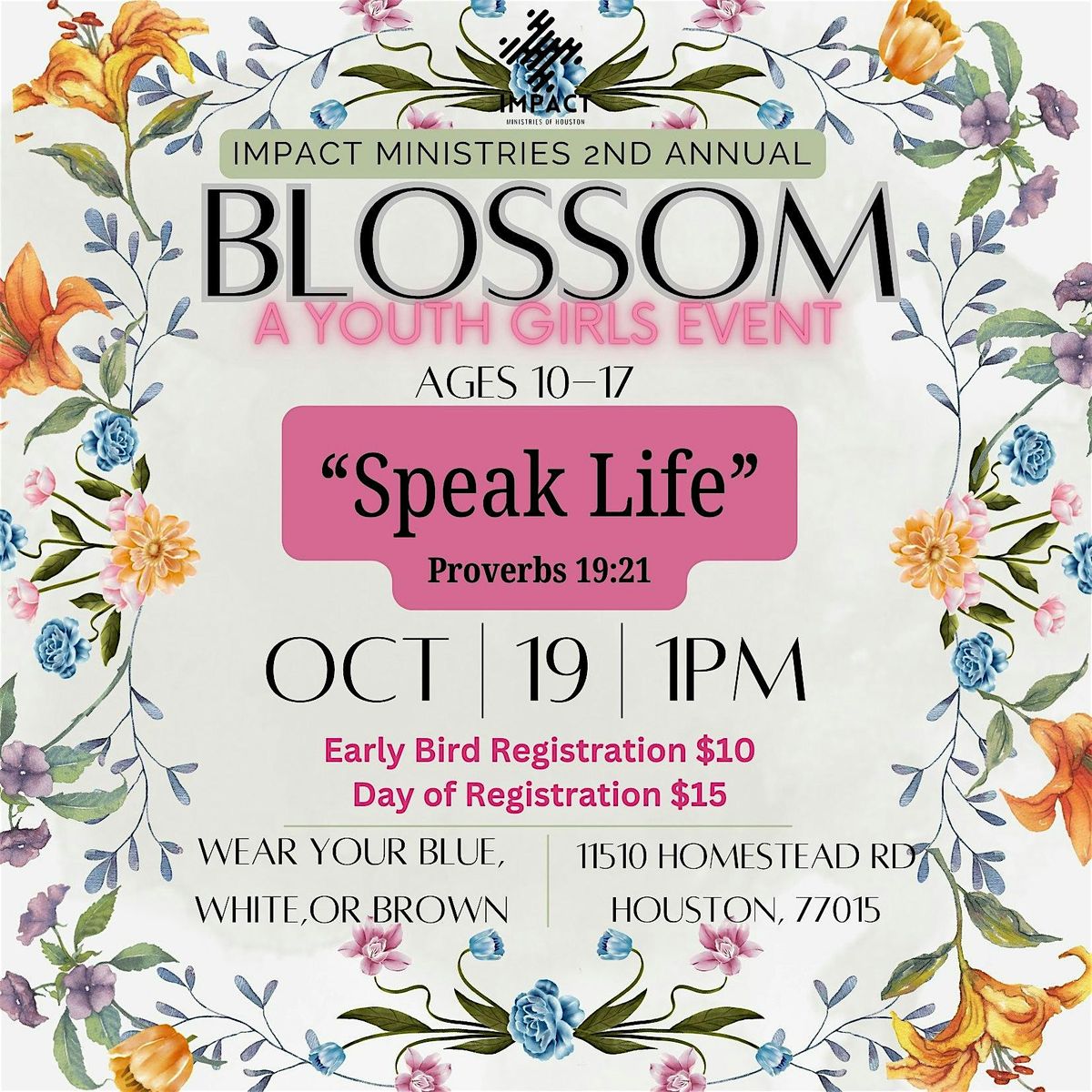 Blossoming! A Youth Girls Event