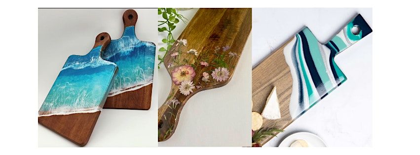 Make Your Own Flower or Ocean-Themed Resin Charcuterie Board at Mimi's Cafe