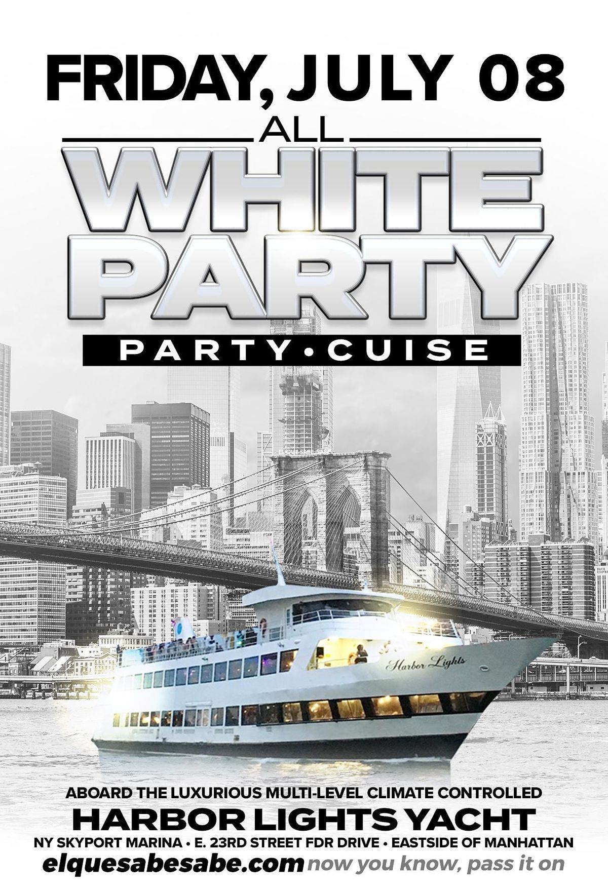 All White Yacht Party Cruise w\/ Jerry Geraldo