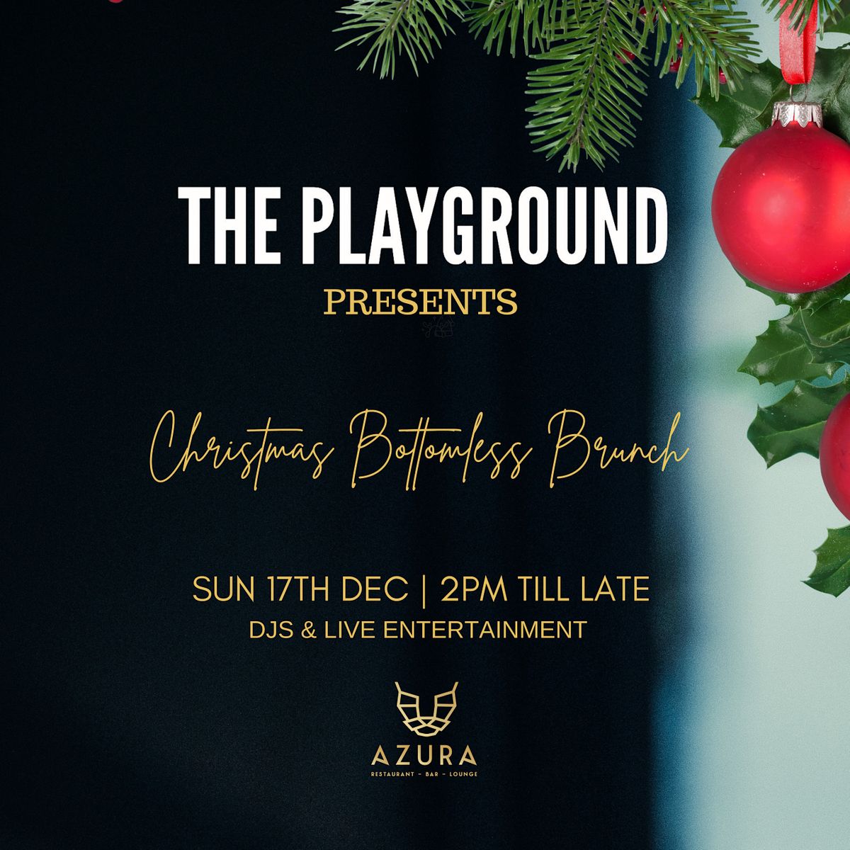 The Playground Christmas Brunch, Azura Restaurant & Bar, London, 17
