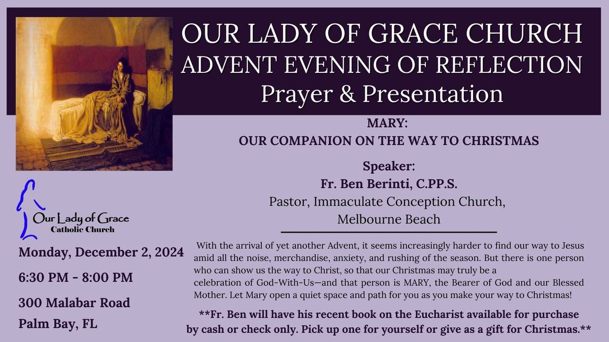 Advent Evening of Reflection presented by Father Ben Berinti, C.PP.S