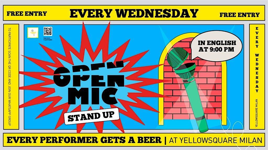 English stand up comedy open mic
