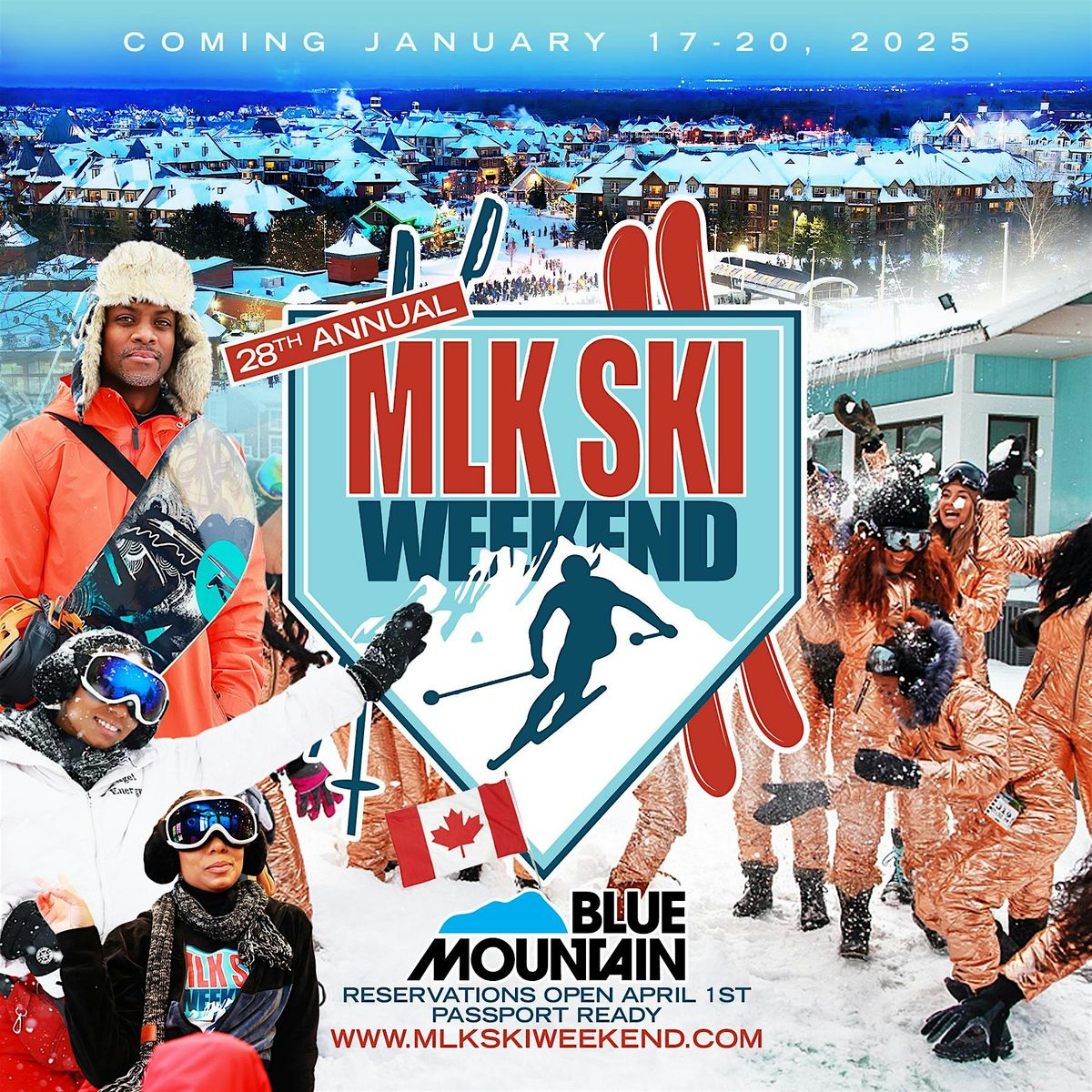 MLK Ski Weekened 2025 at Blue Mountain Resort in Canada