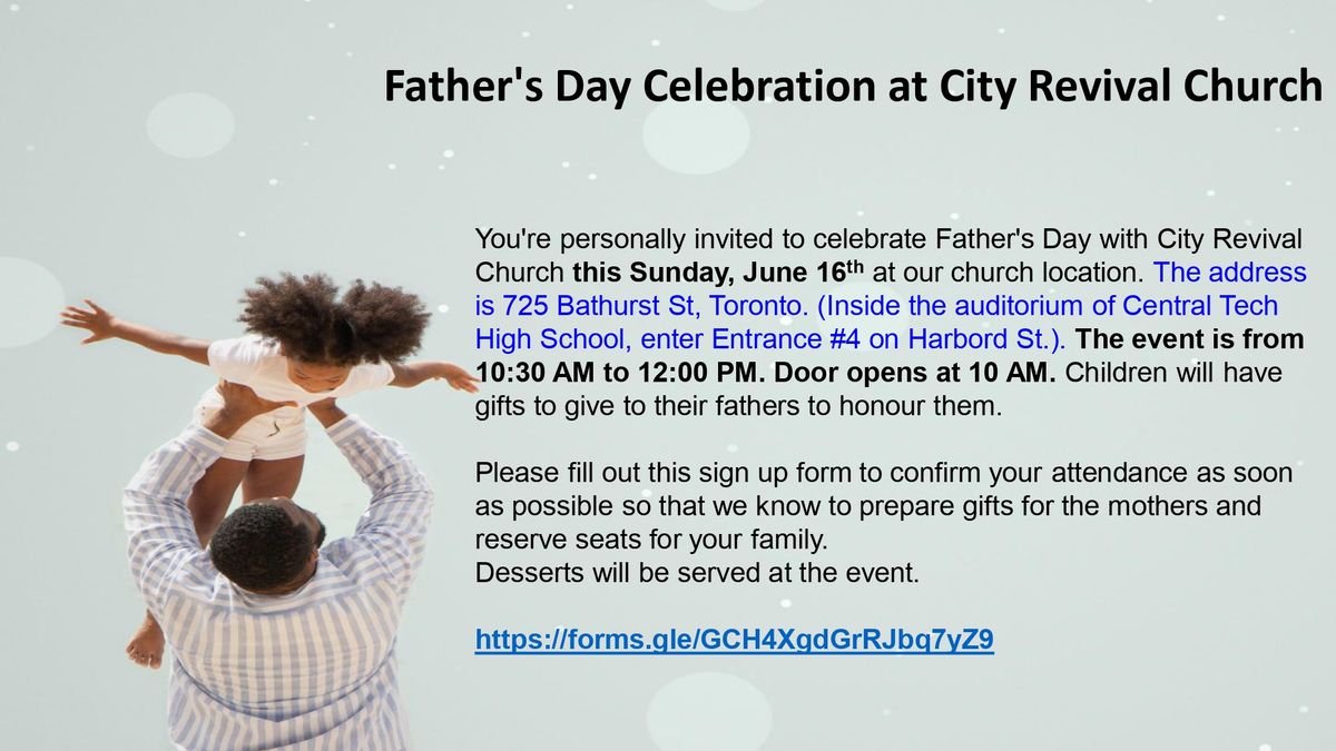 Celebrate Father's Day with City Revival Church