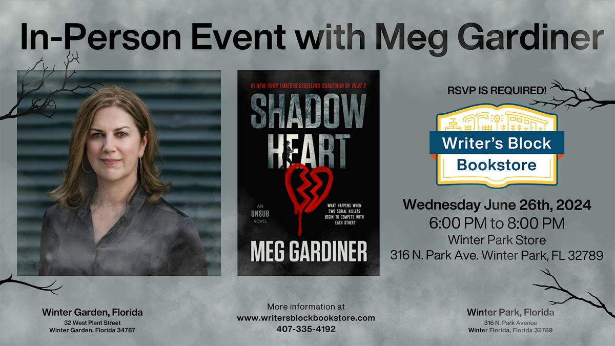 In Person Event with thriller author Meg Gardiner