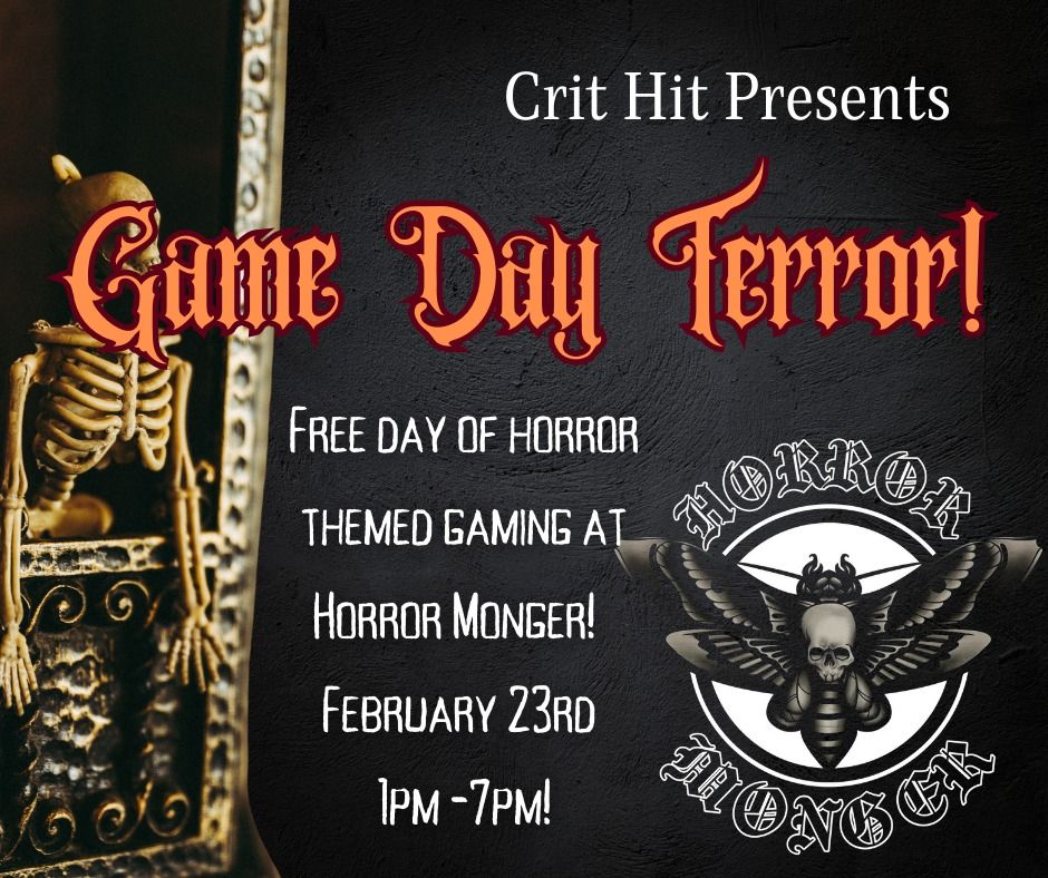 Game Day Terror at Horror Monger Collectibles!