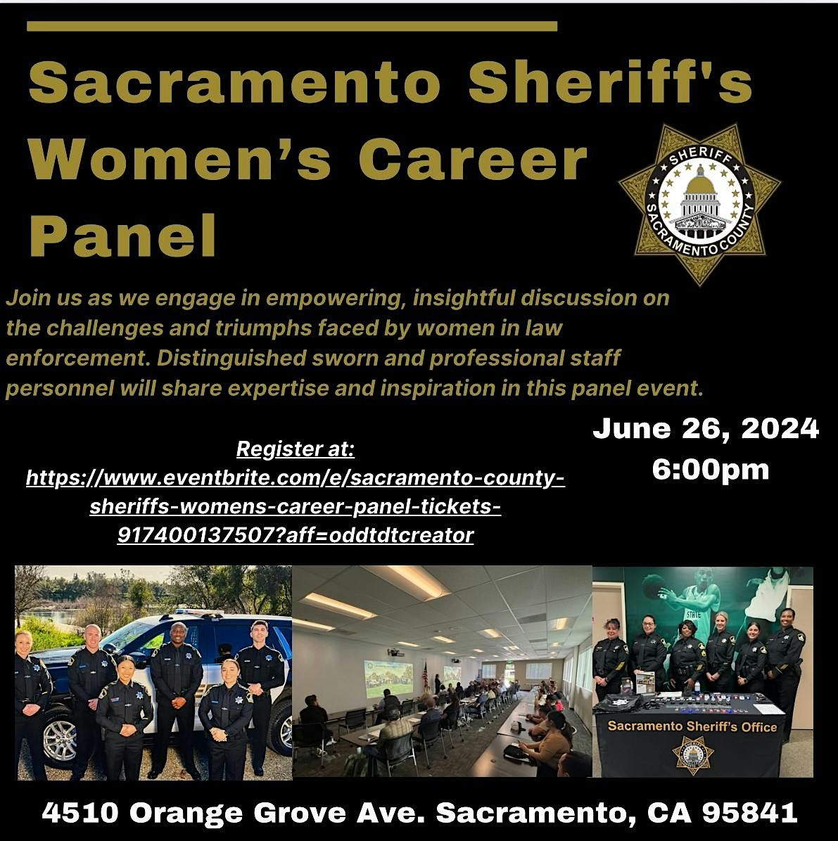 Sacramento County  Sheriff's Office  Women's Career Panel