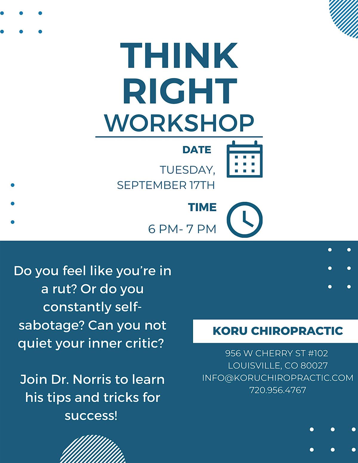 "THINK RIGHT" Workshop