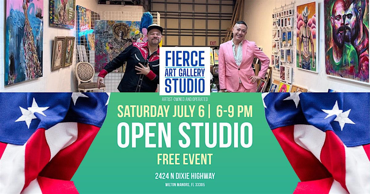 Fierce Art Gallery FREE open studio event 2424 N dixie highway 6-9pm