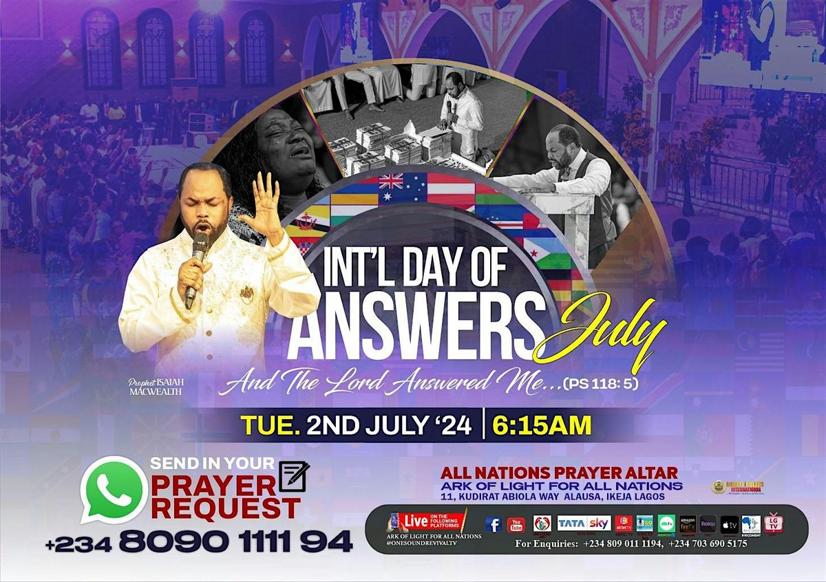 International Day of Answers with Prophet Isaiah Macwealth