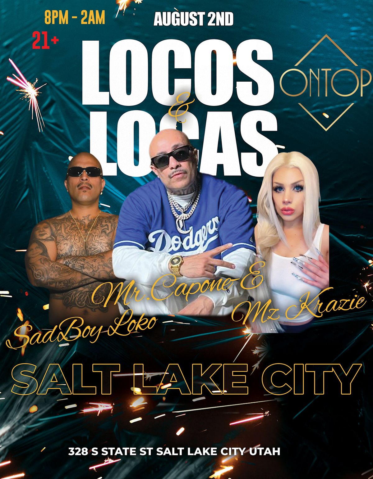 LOCOS & LOCAS : Mr.Capone-E , Mz. Krazie , SadBoy Loko @Saltlake City AUG 2