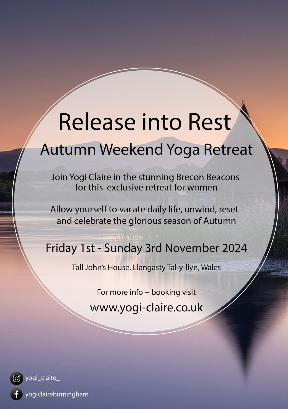 RELEASE INTO REST Autumn Women's Weekend Retreat