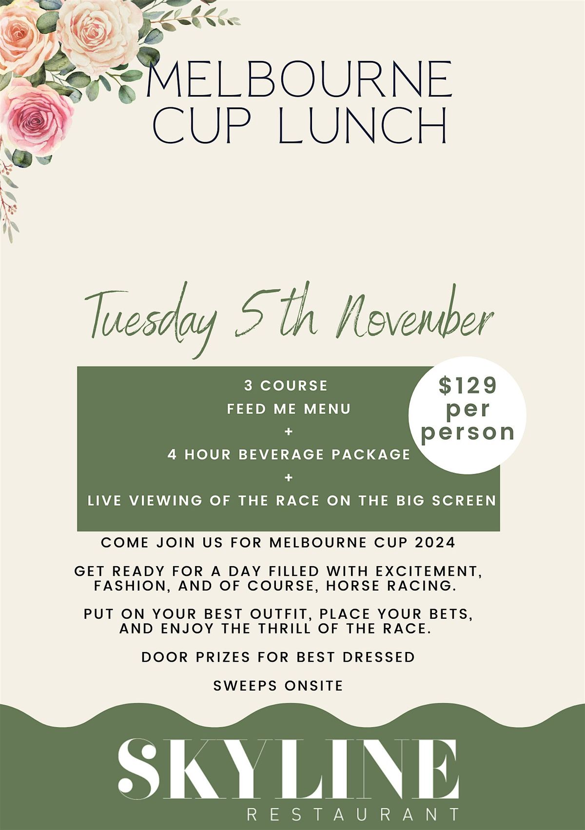 Melbourne Cup 2024 - Tues 5th November