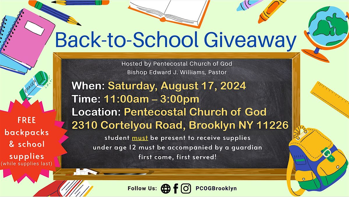 PCOG Back to School Supply Giveaway! (3rd Annual)