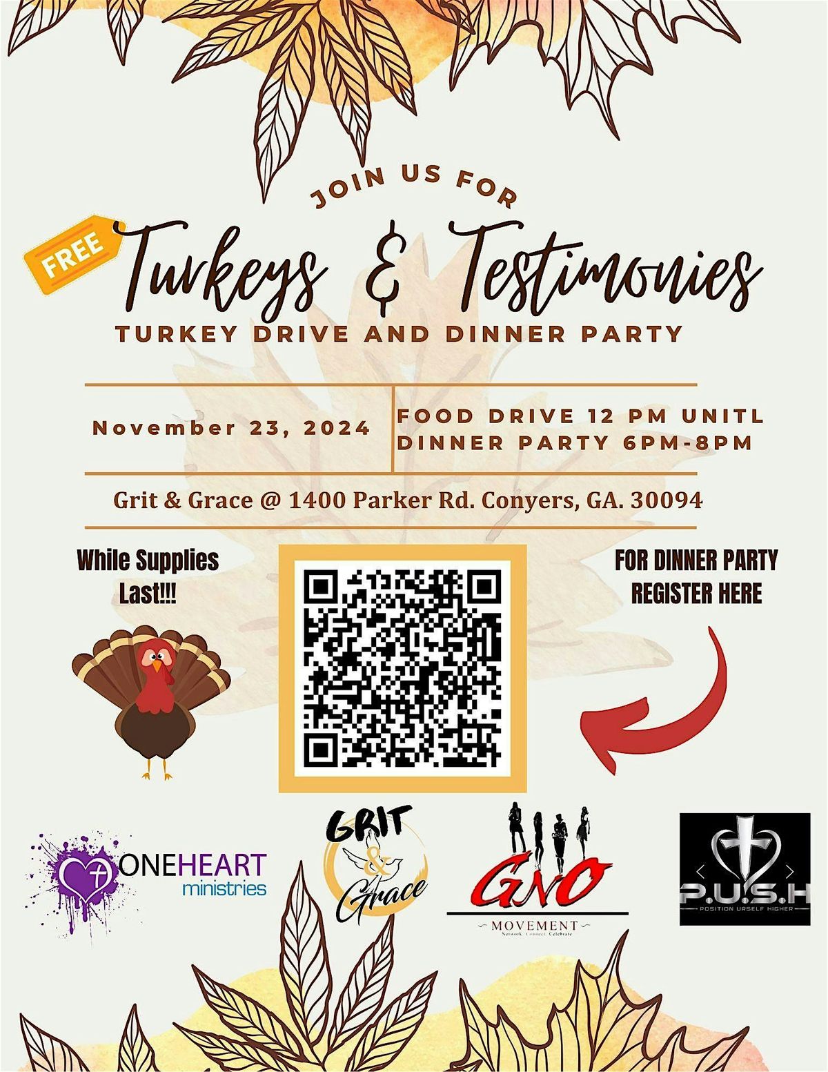 2nd Annual Turkeys & Testimonies