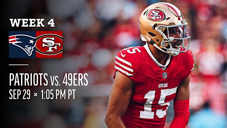 49ers vs PATRIOTS SHUTTLE BUS R\/T SAN FRANCISCO TO LEVI'S STADIUM 9\/29\/2024