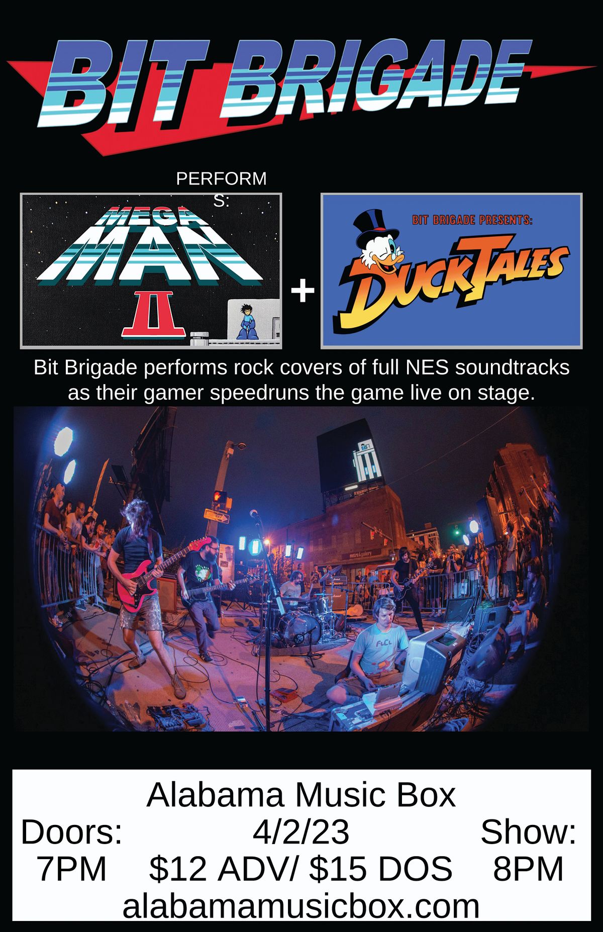 BIT BRIGADE Performs Mega Man II + DuckTales LIVE At Alabama Music Box ...