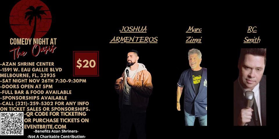 COMEDY NIGHT AT THE OASIS NOVEMBER 2022