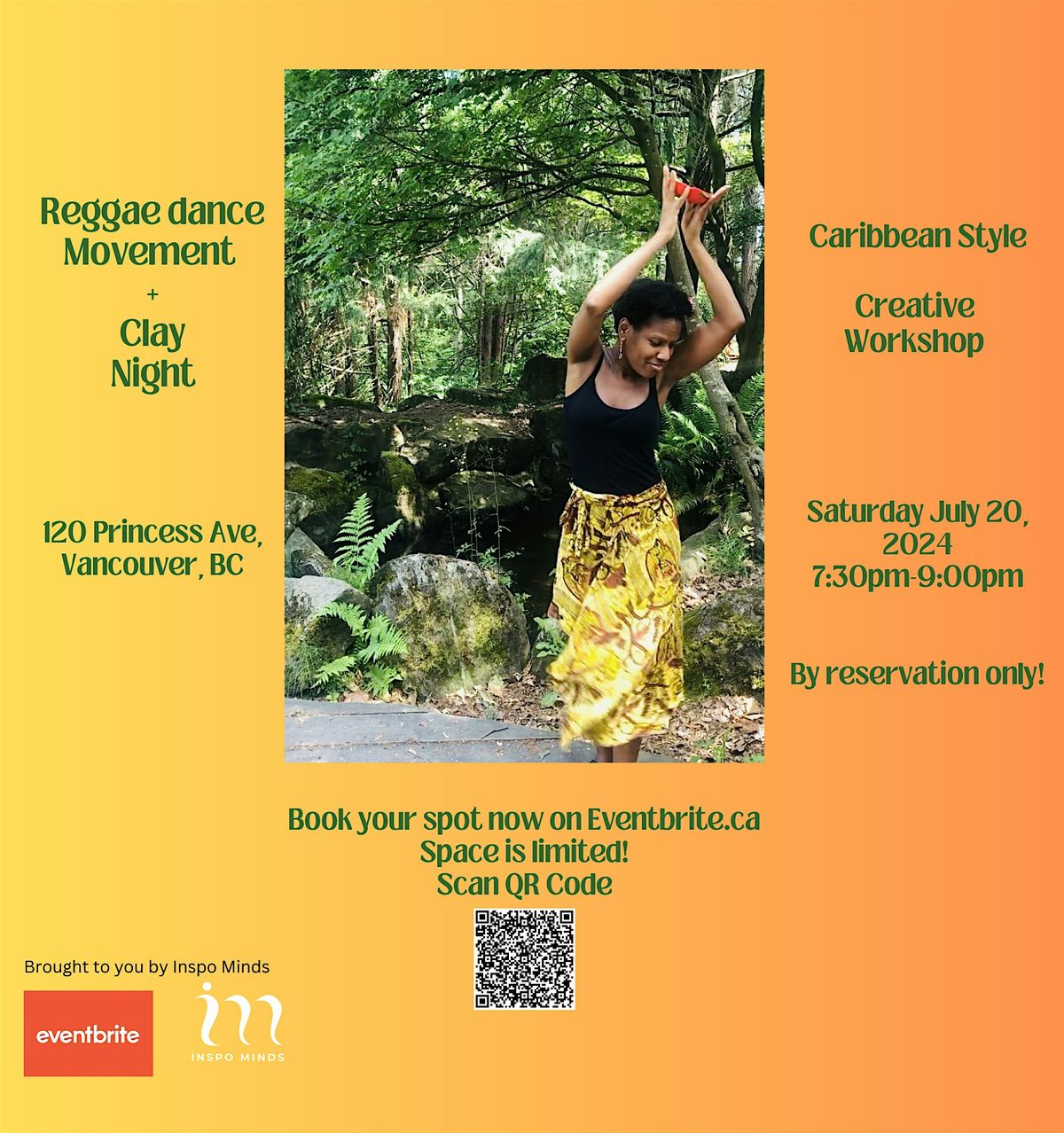 Reggae Dance Movement + Clay Night: Caribbean Style ~ Creative Workshop