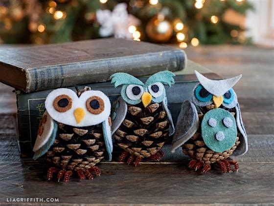 Pinecone Owl Ornament | Brenda Dwyer, instructor