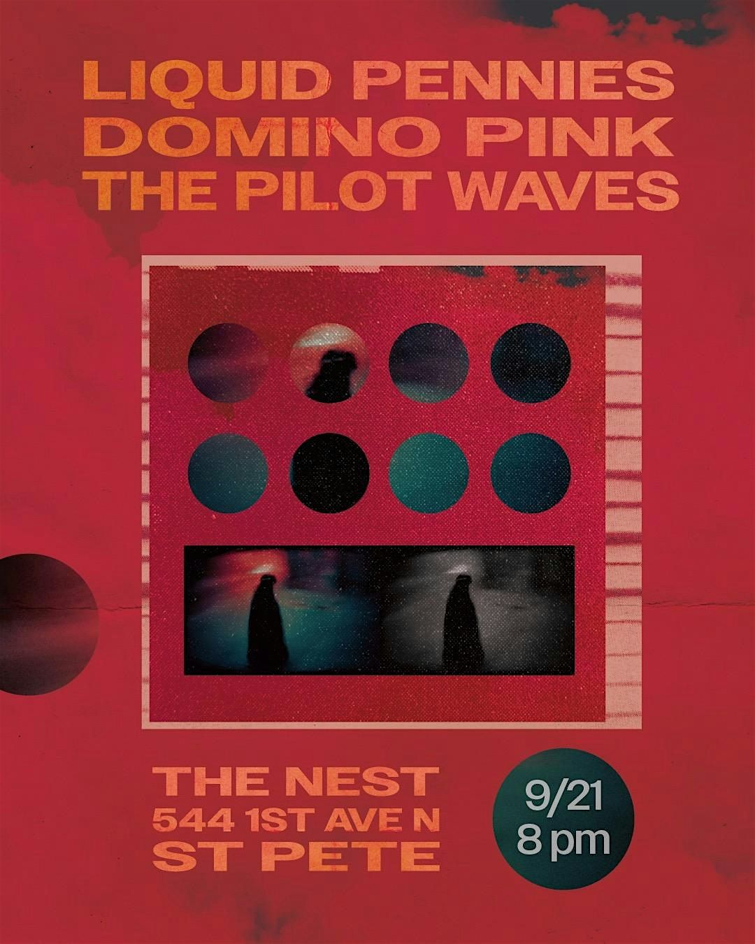 Liquid Pennies, Domino Pink, and The Pilot Waves live at The Nest