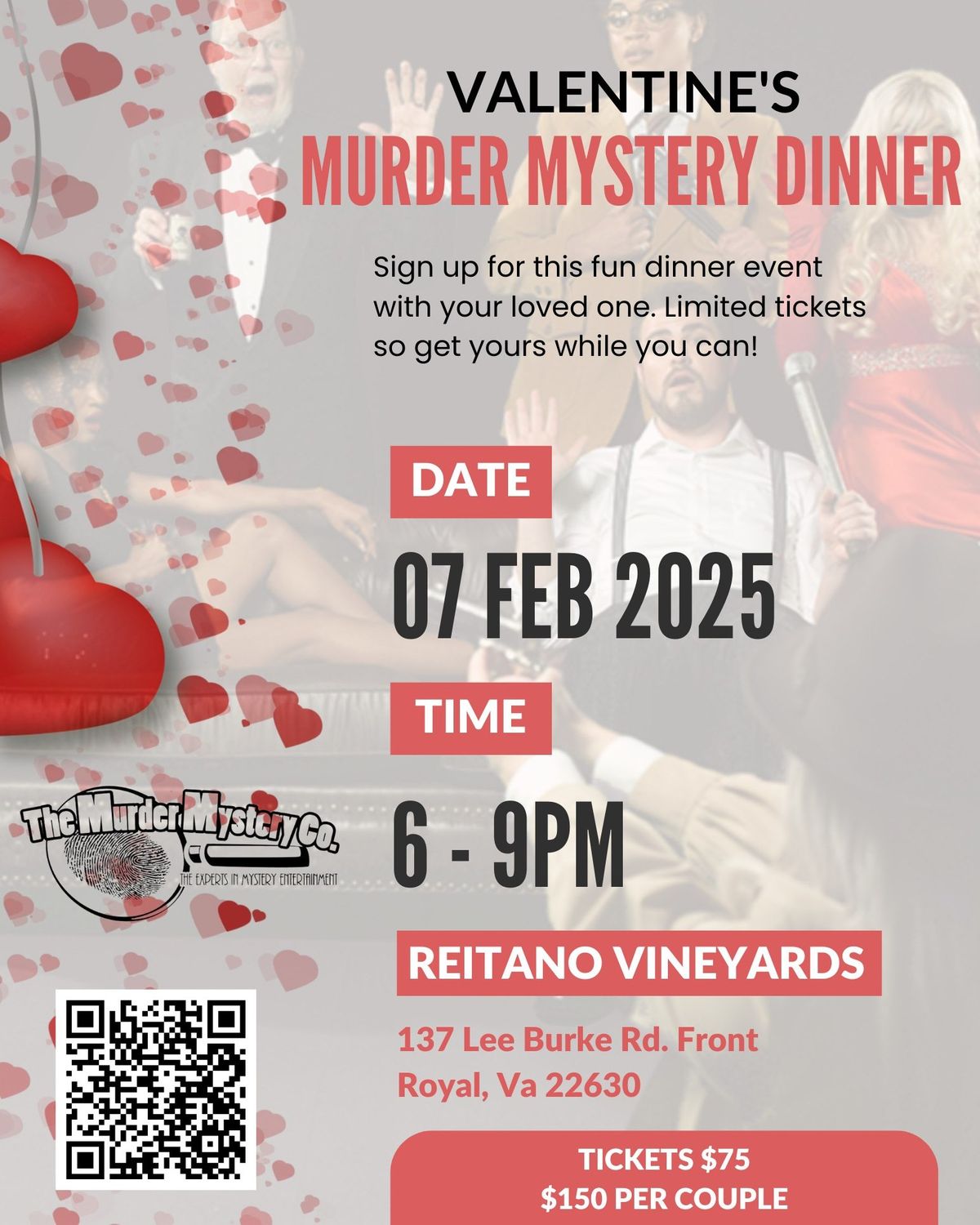 Valentine's Day Murder Mystery Dinner!