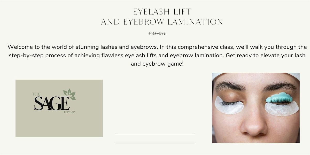 Eyelash Lift and Eyebrow Lamination Class