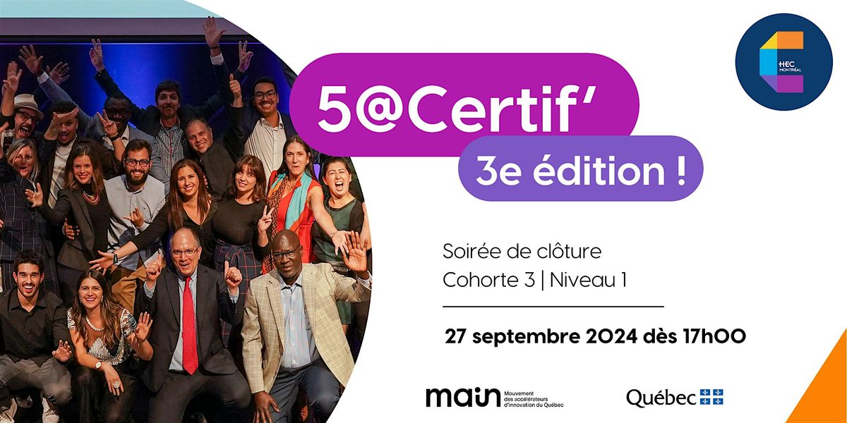 5 @ Certif' - 3e \u00e9dition !