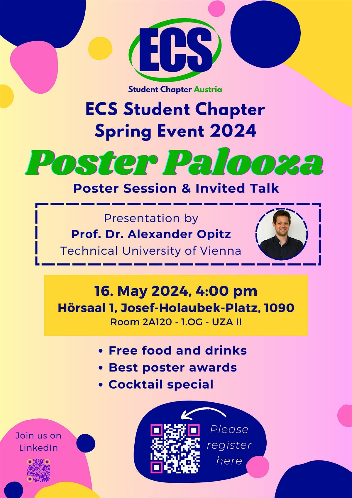 ECS Student Chapter Spring Event 2024 - Poster Palooza